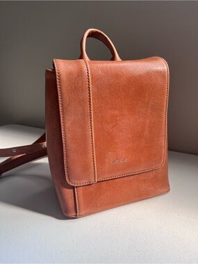 Matt & Nat Cognac Backback Purse - Deely Med Vegan Small Backpack In Chili